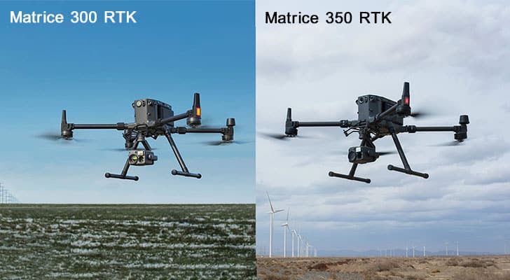 مقایسه ماتریس 350 RTK و ماتریس 300 RTK