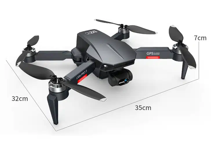 کوادکوپتر L106 PRO 3 ابعاد کوادکوپتر L106 PRO 3