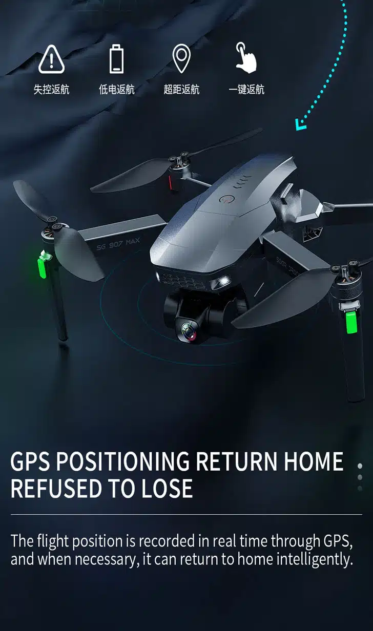 کوادکوپتر SG907 Max بازگشت به خانه هوشمند کوادکوپتر SG907 Max