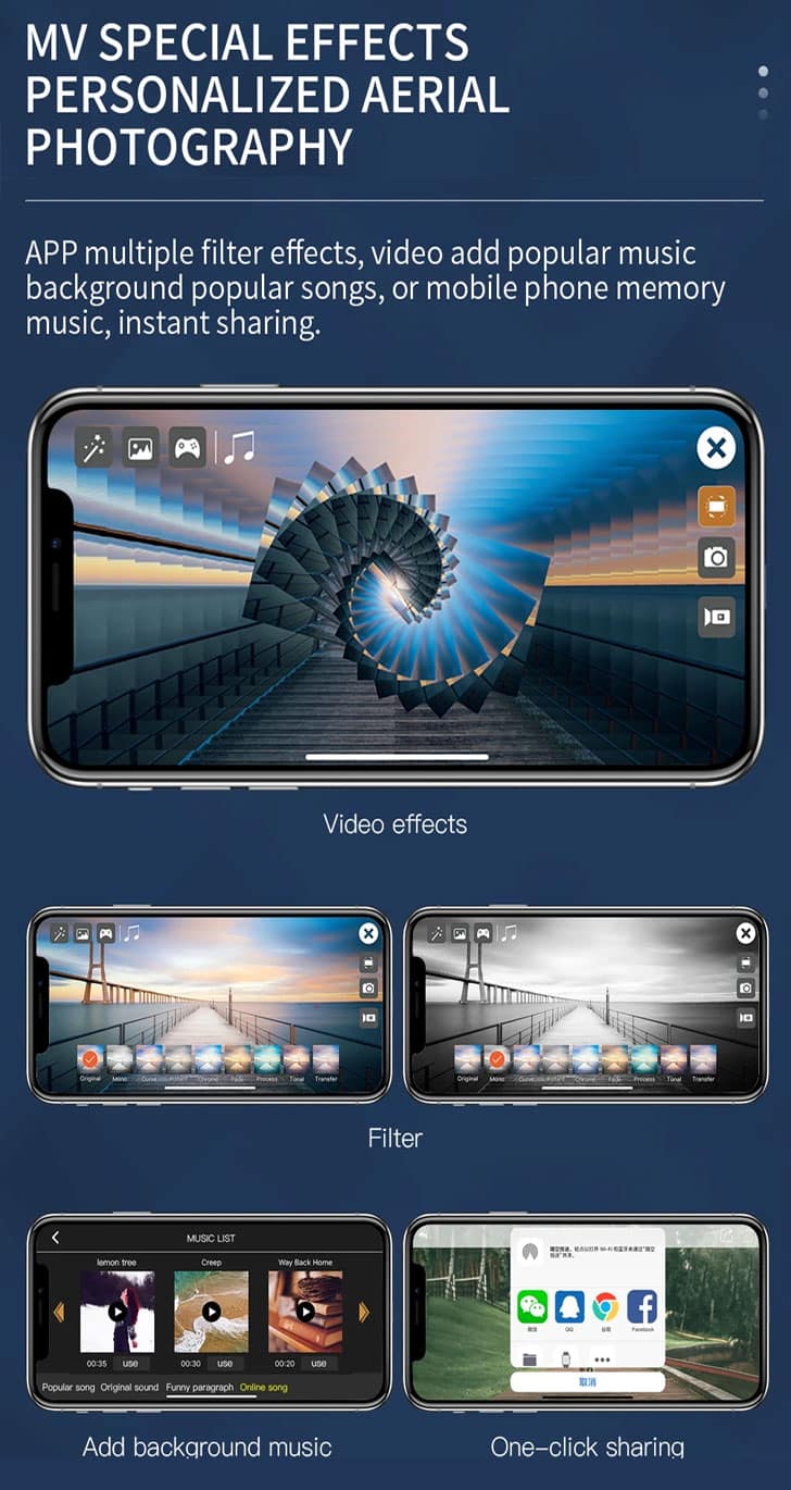 ویرایش با نرم افزار پهپاد SG907 Max