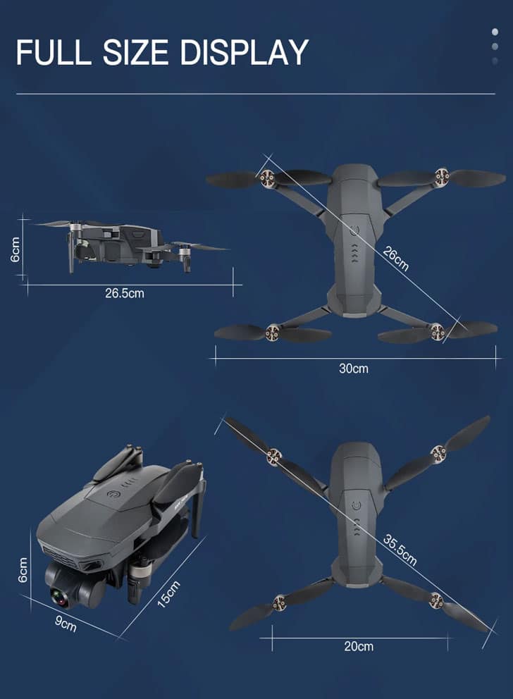 ابعاد کوادکوپتر SG907 Max