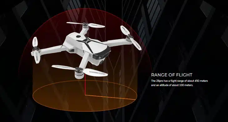 کوادکوپتر Syma Z6 Pro محدوده پرواز کوادکوپتر سایما Z6
