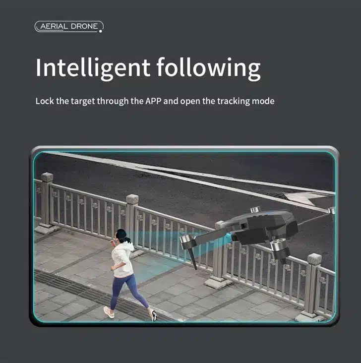 کوادکوپتر E99 Max براشلس دنبال کردن سوژه هلی شات E99 Max