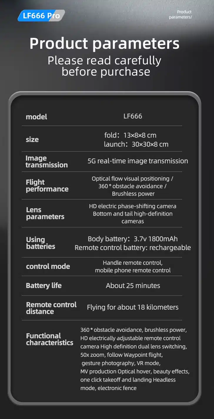 کوادکوپتر LF666 Pro کوادکوپتر LF666 Pro