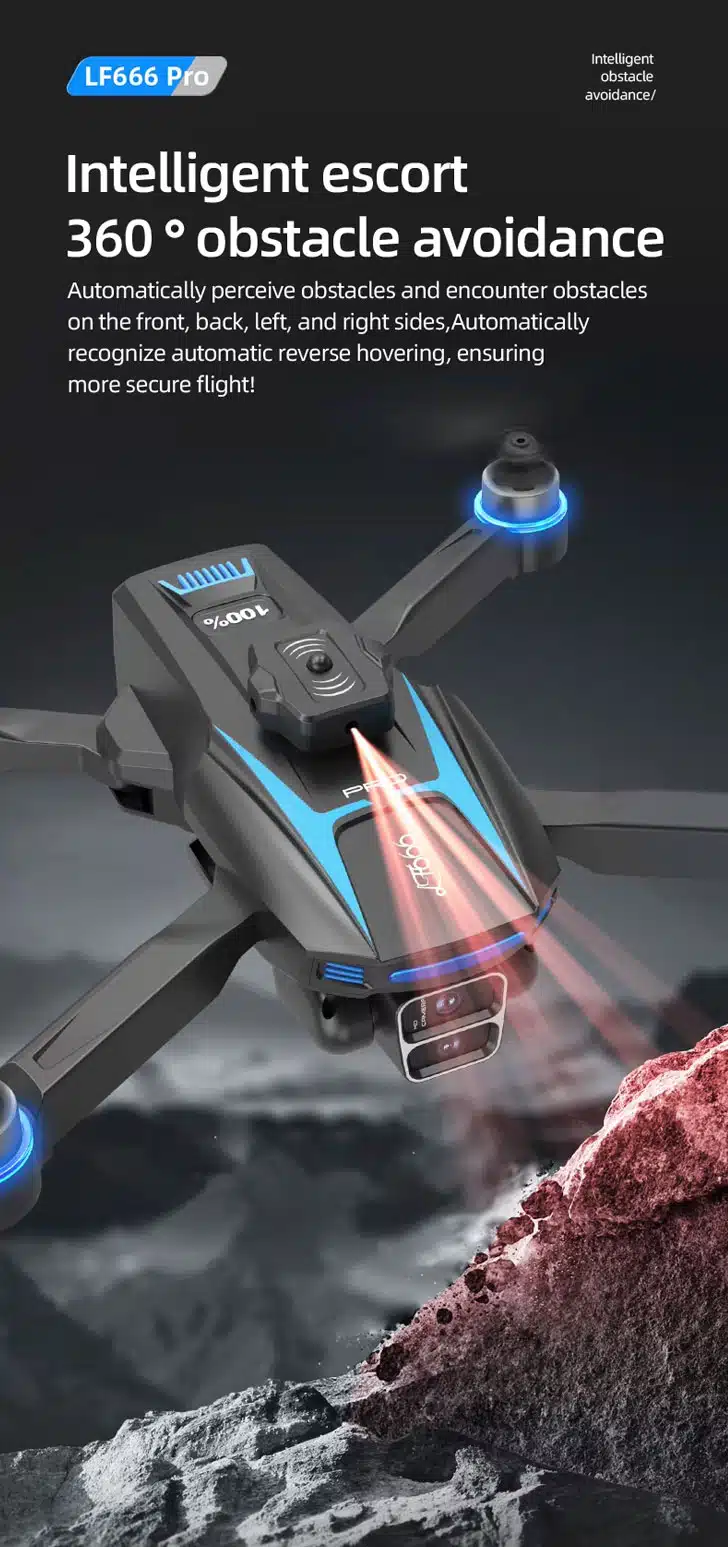 کوادکوپتر LF666 Pro عدم برخورد با موانع هلی شات LF666 Pro