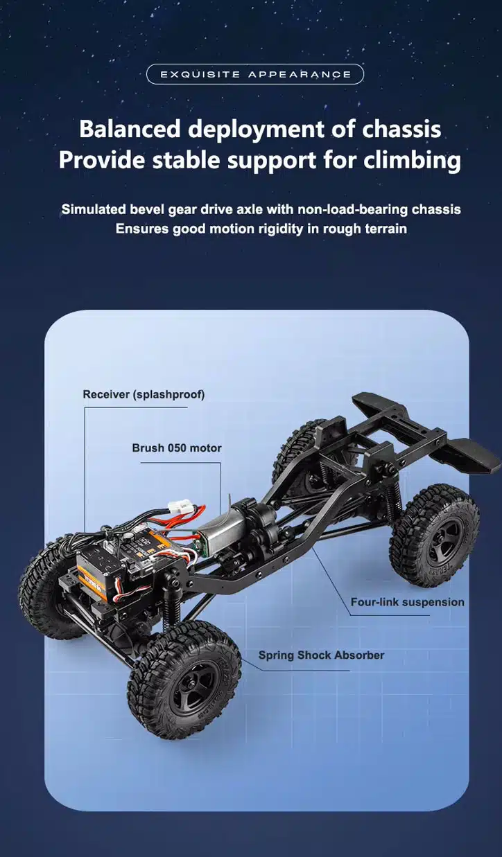 ماشین کنترلی FMS 1:18 Thunderstorm سیستم دیفرانسیل ماشین کنترلی FMS 1:18 Thunderstorm
