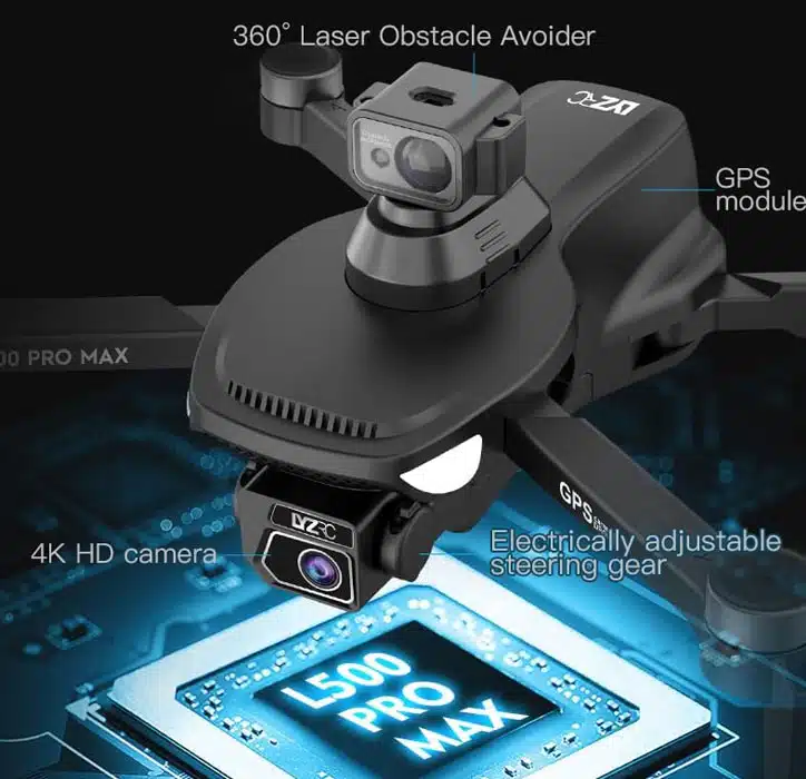کوادکوپتر L500 Pro Max لرزشگیر الکترونیکی کوادکوپتر L500 Pro Max