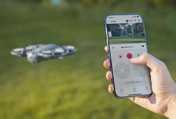 هلی شات DJI Neo 2 کنترل از طریق موبایل در نئو ۲