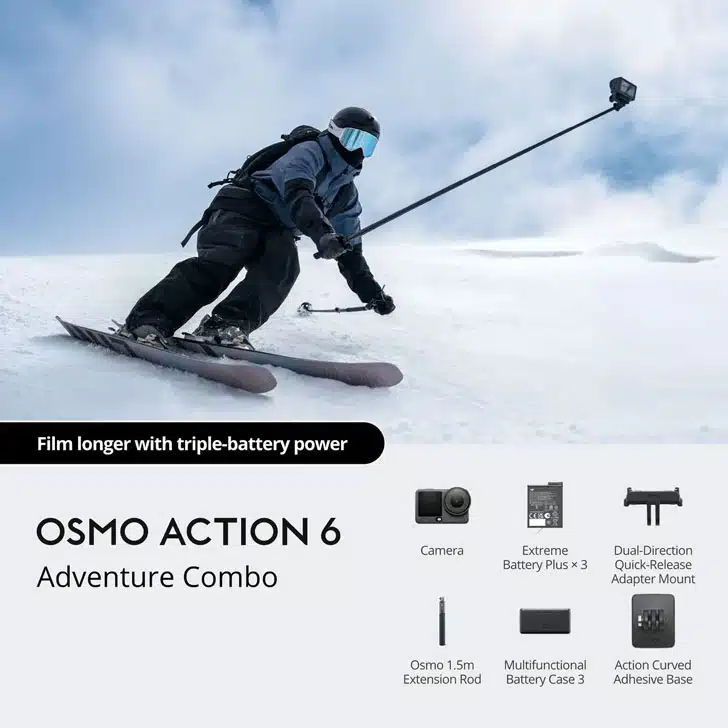 اسمو اکشن 6 پک کمبو Advanture دوربین Osmo Action 6